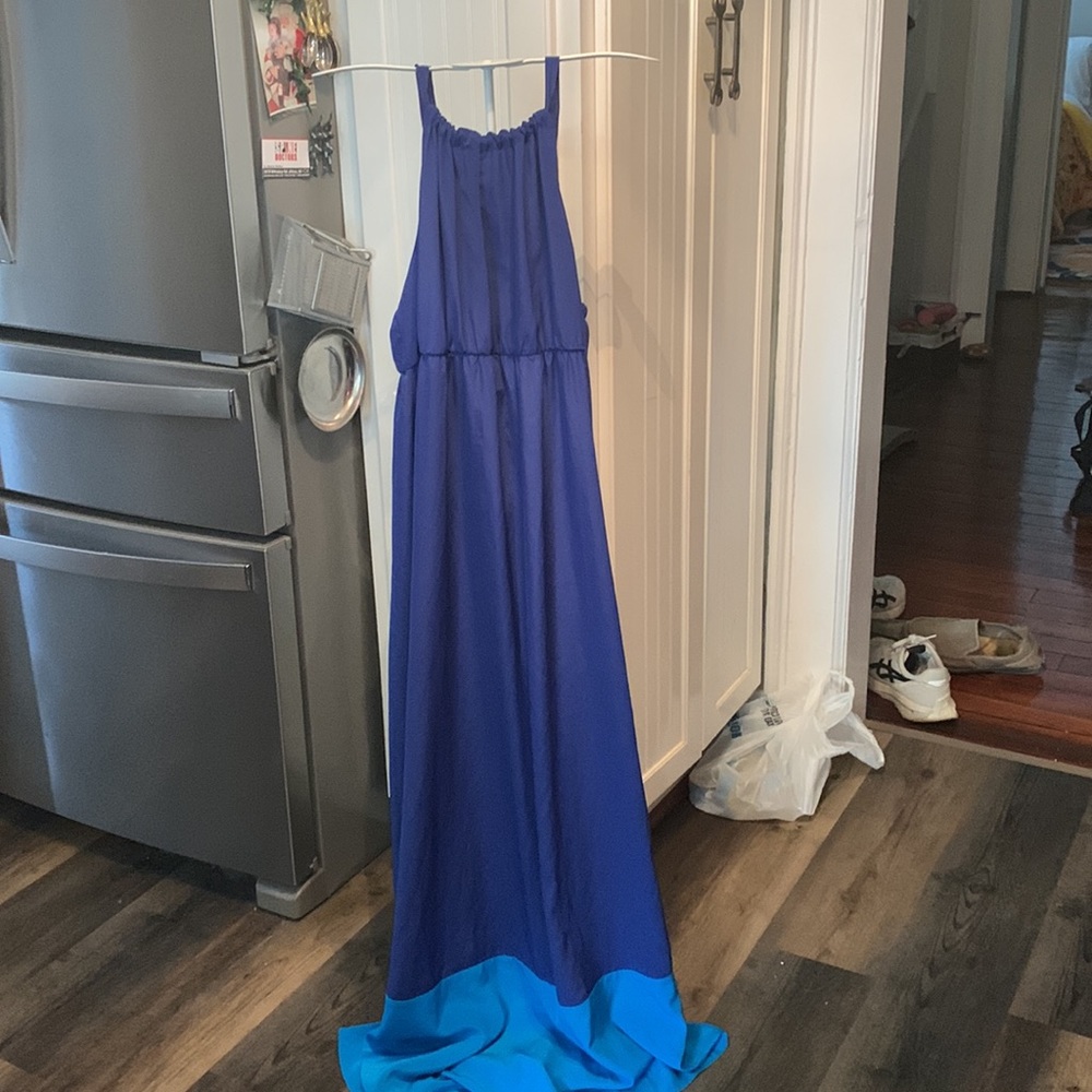 Old‎ Bavy two color back tie maxi dress. NWT. Retail 60 - Picture 2 of 7